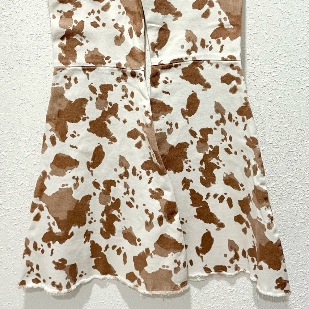 Altar'd State High rise animal print extra Flare Pants L - Picture 10 of 11